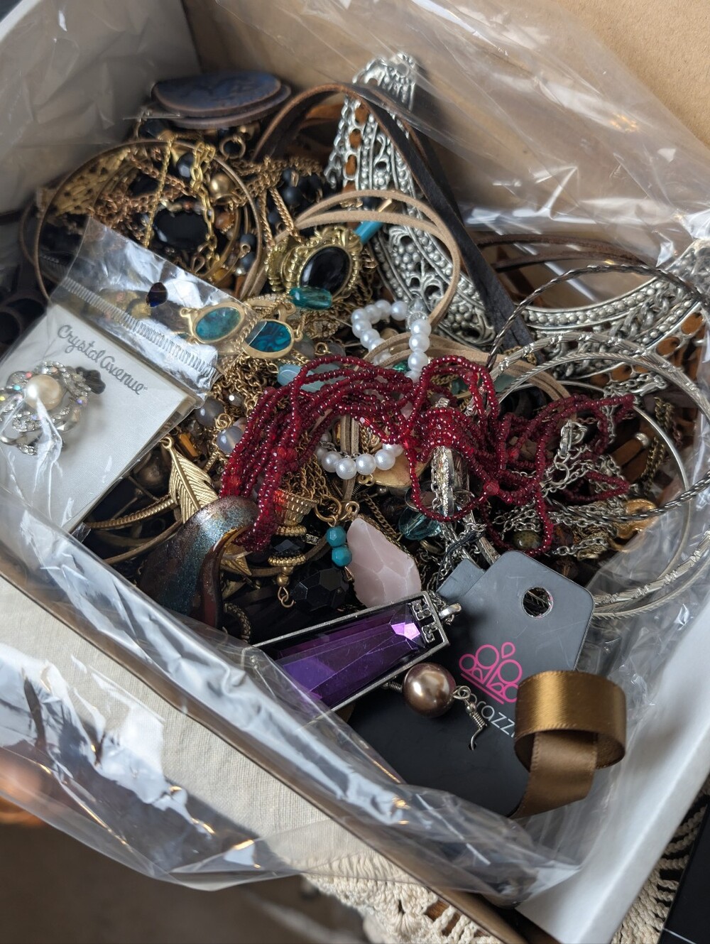 2 LB Treasure Hunt Wearable Jewelry Lot Boho Statement Mixed Brands Reseller